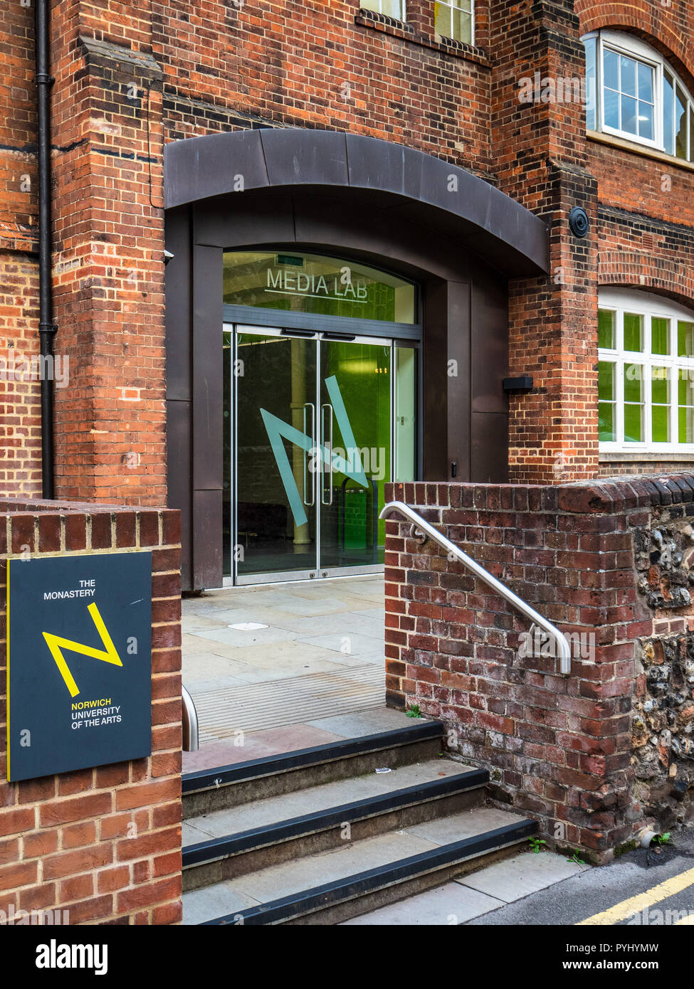 Norwich University of the Arts NUA Buildings nel centro di Norwich - Media Lab Building Foto Stock