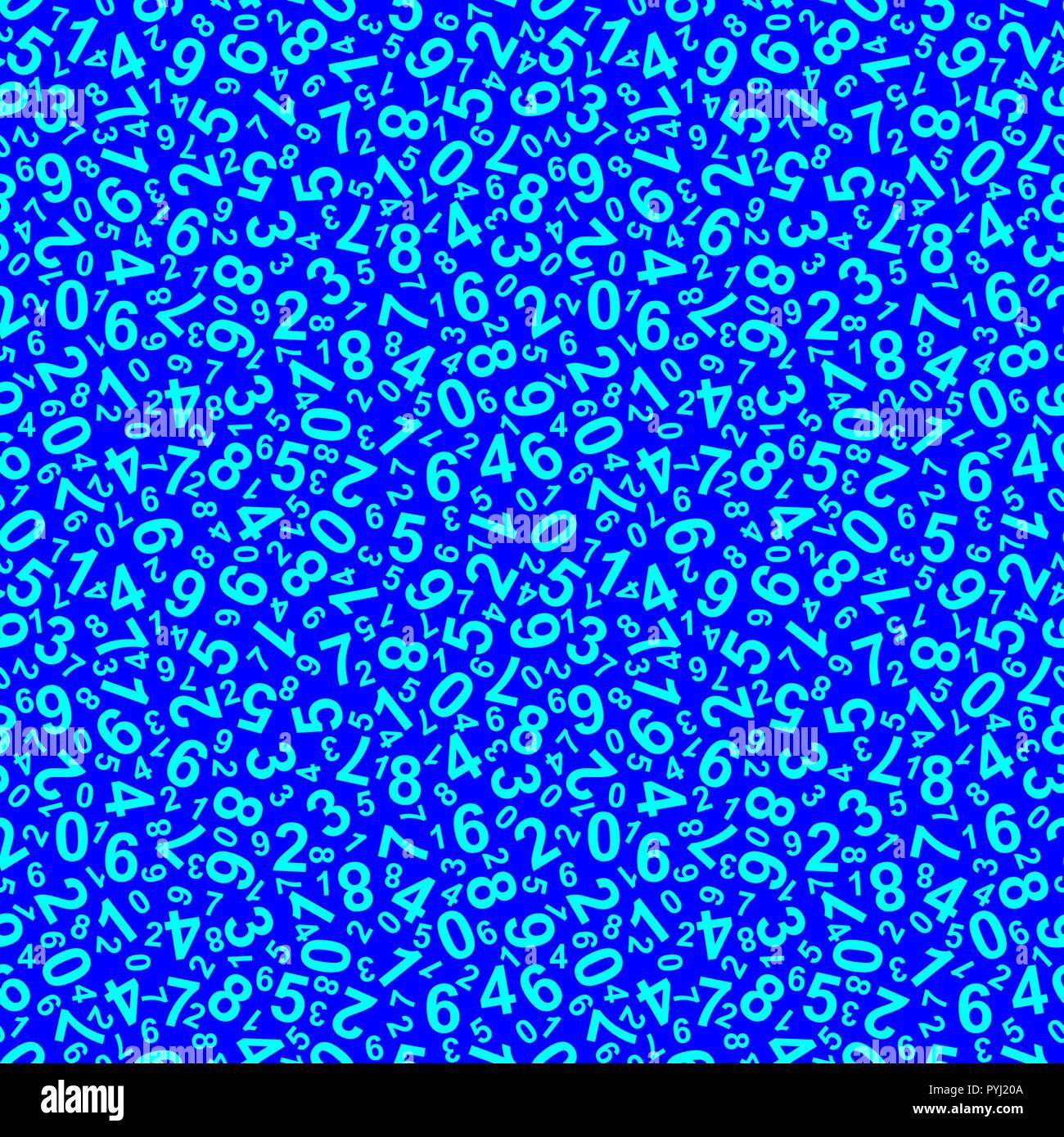 Abstract sfondo con numeri di vettore. Illustrazione Vettoriale