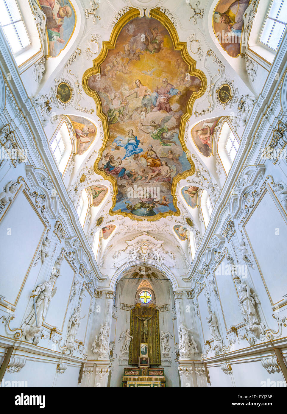 Oratorio nella Chiesa del Gesù a Palermo. Sicilia, Italia. Foto Stock