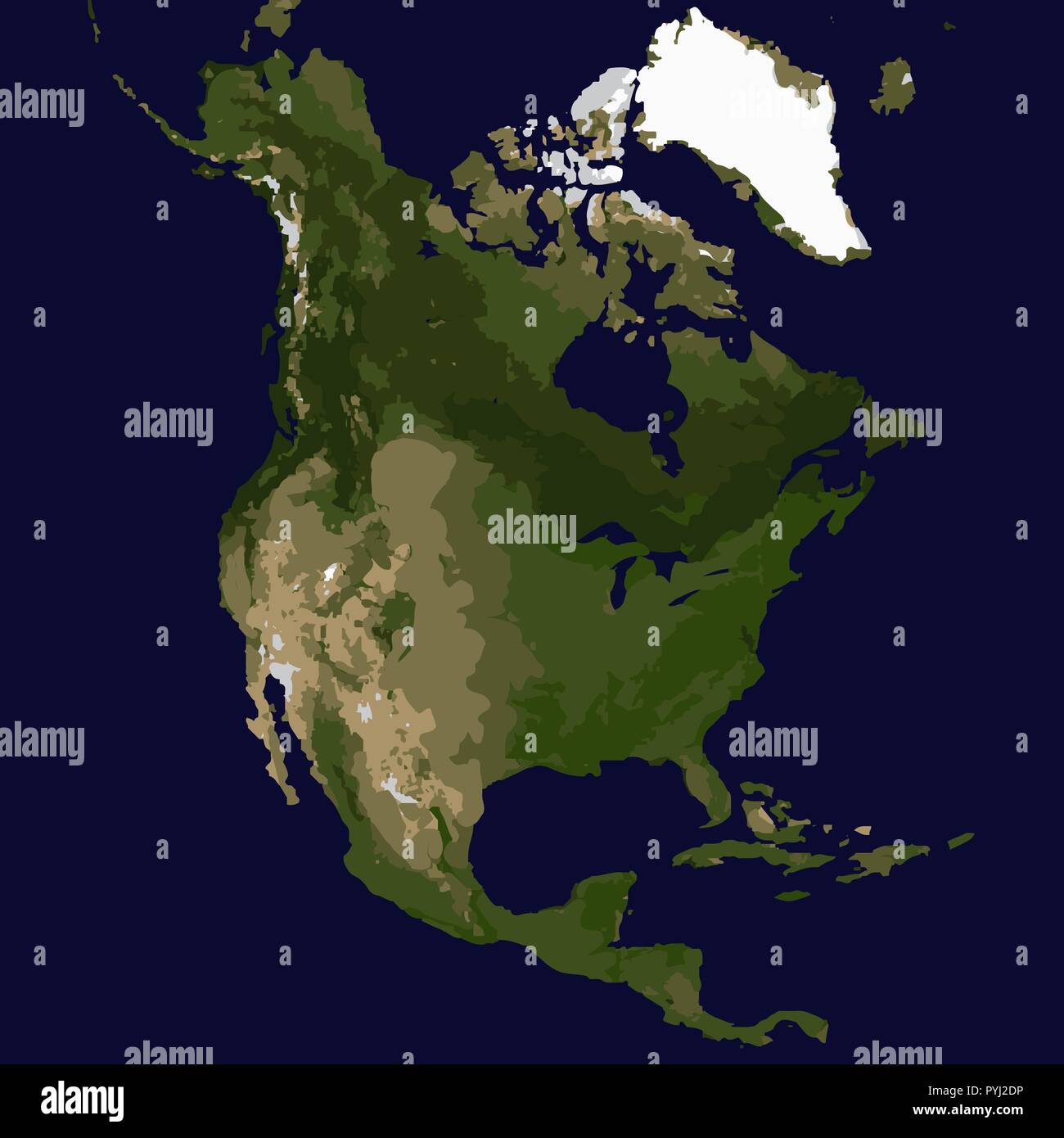 Satellite View North America Country Immagini e Fotos Stock - Alamy