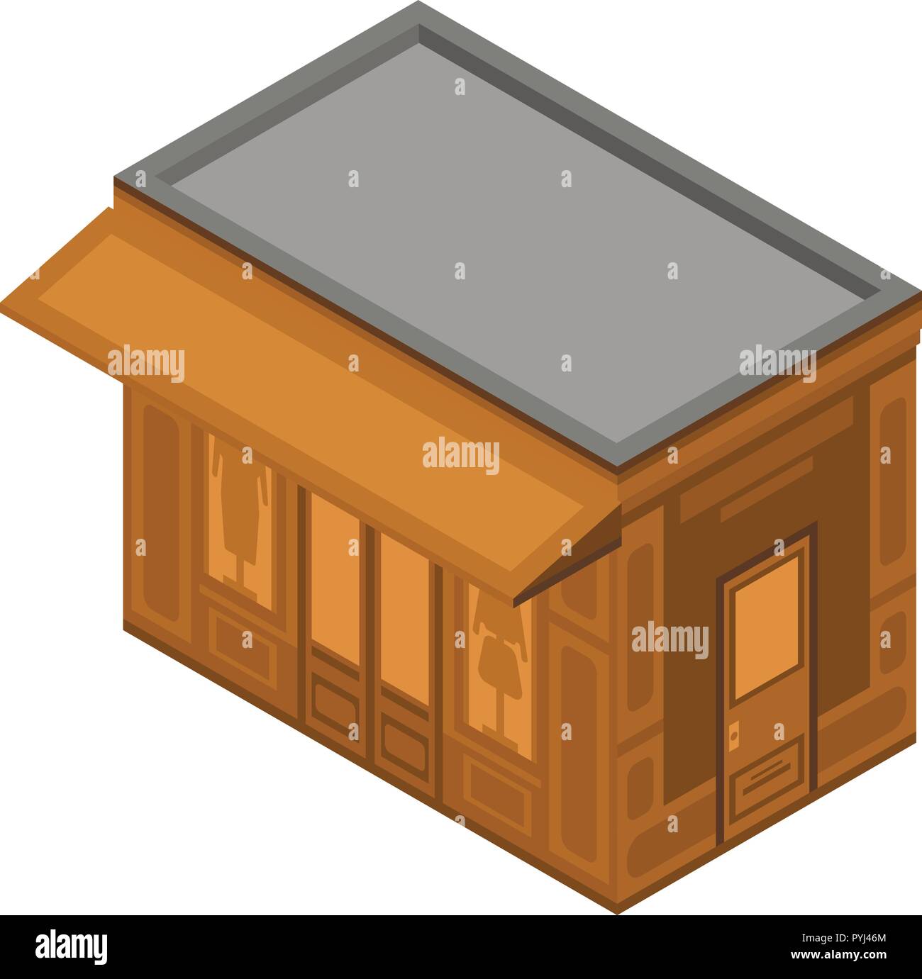 Vestiti street shop icona, stile isometrico Illustrazione Vettoriale