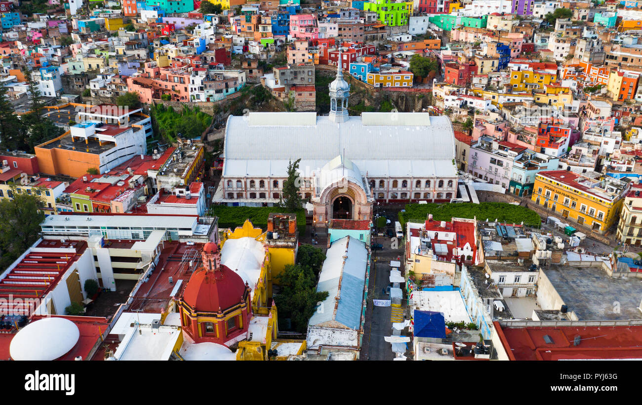 Hildalgo storico mercato e la zona circostante, Guanajuato, Messico Foto Stock