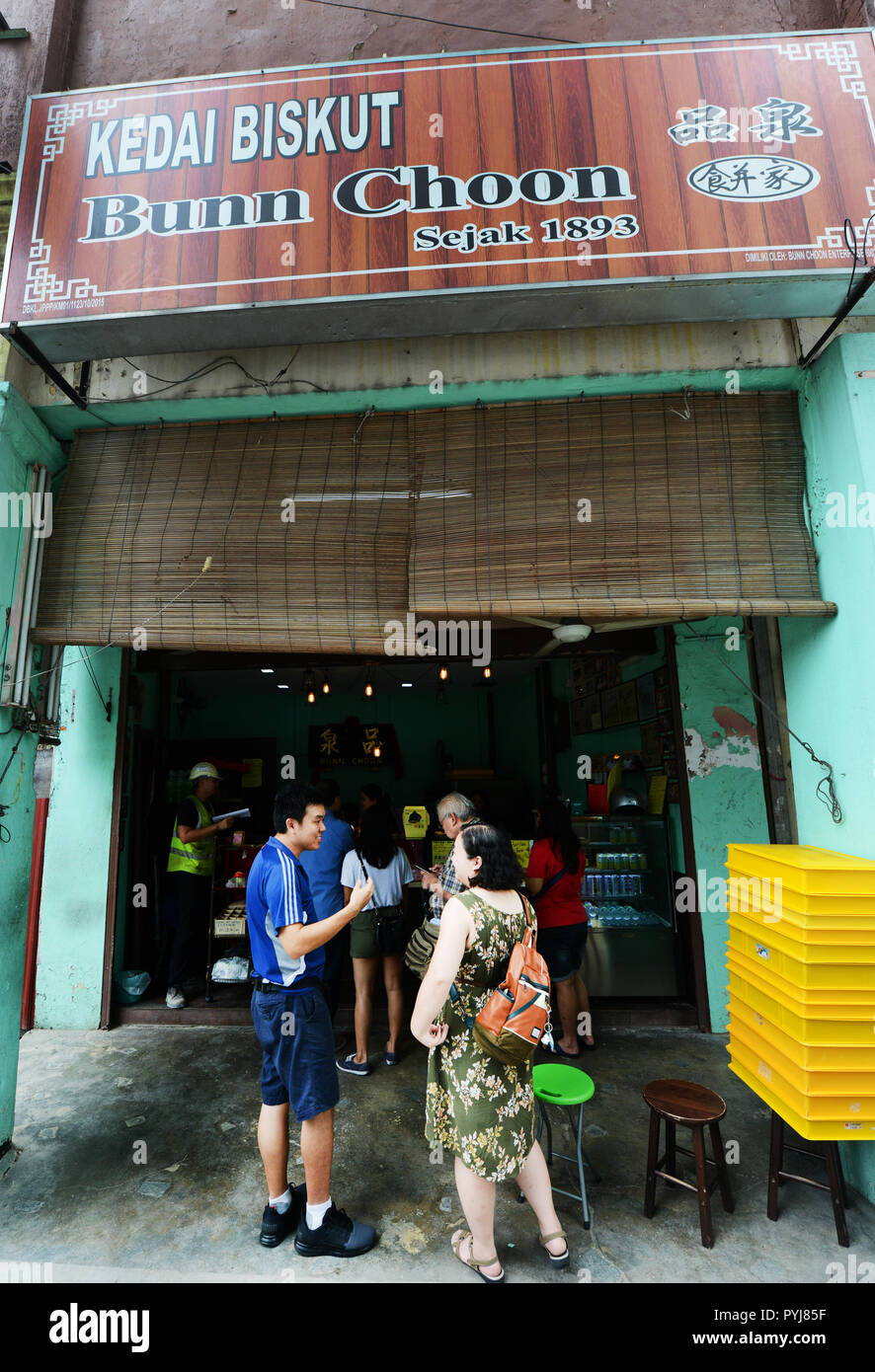 Bella e antica Hokkien edifici di stile in Jalan Petaling in Chinatown, KL. Foto Stock