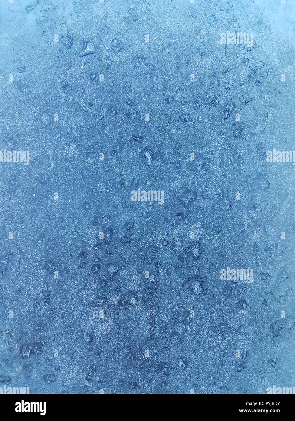 Congelati Frost Pattern di sfondo di vetro Foto Stock