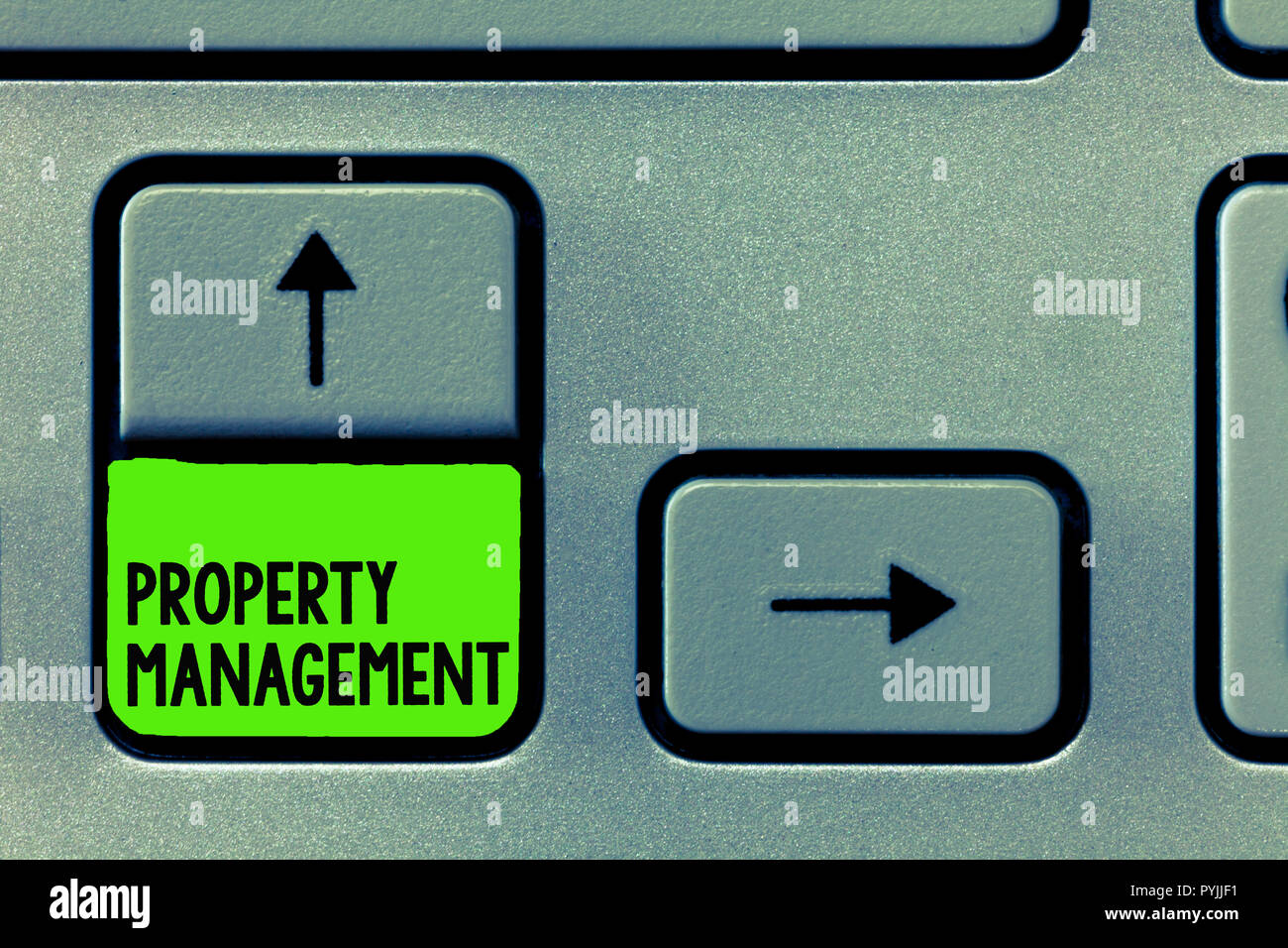 Parola di scrittura di testo Property Management. Il concetto di business per la sorveglianza degli immobili valore conservati della struttura. Foto Stock