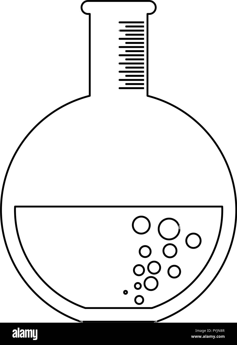 Pallone di chimica simbolo illustrazione vettoriale graphic design Illustrazione Vettoriale