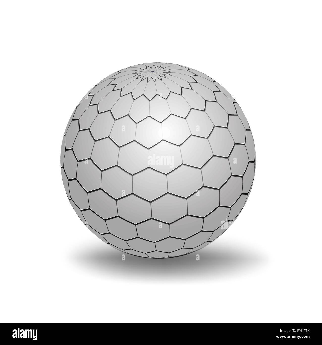 Sfera 3D bianca Illustrazione Vettoriale