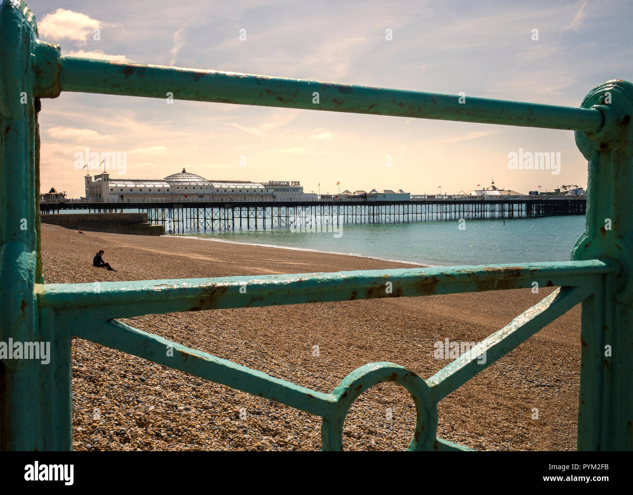 Recinto corrimano brighton promenade immagini e fotografie stock ad