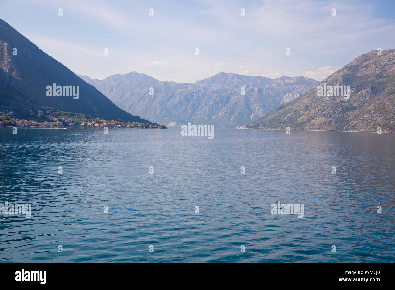 La Baia di Kotor seascape, natura sfondi, Kotor, Montenegro Foto Stock