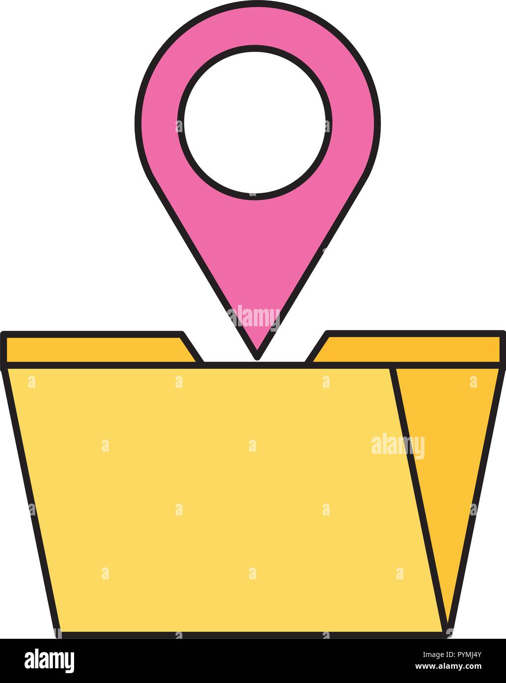 File Cartella Posizione pin social media Illustrazione Vettoriale
