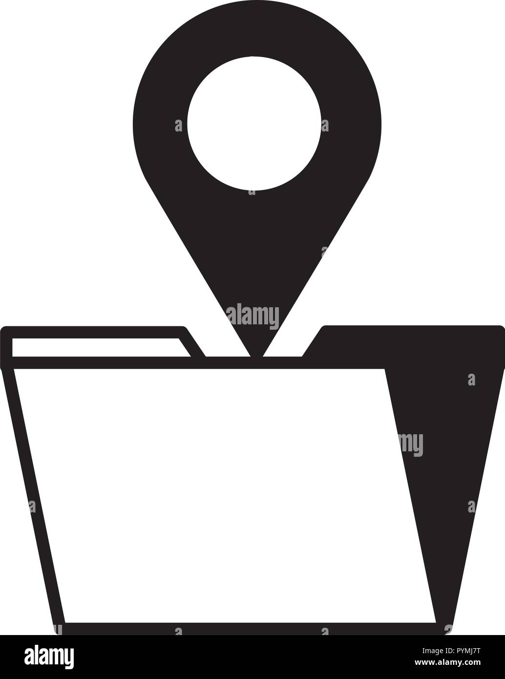 File Cartella Posizione pin social media Illustrazione Vettoriale
