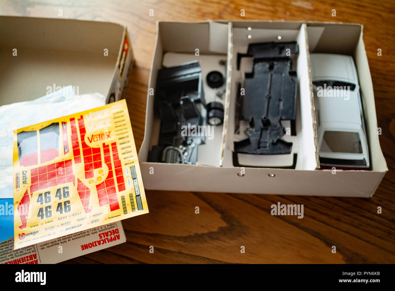 Anni ottanta Audi toy car kit Foto Stock