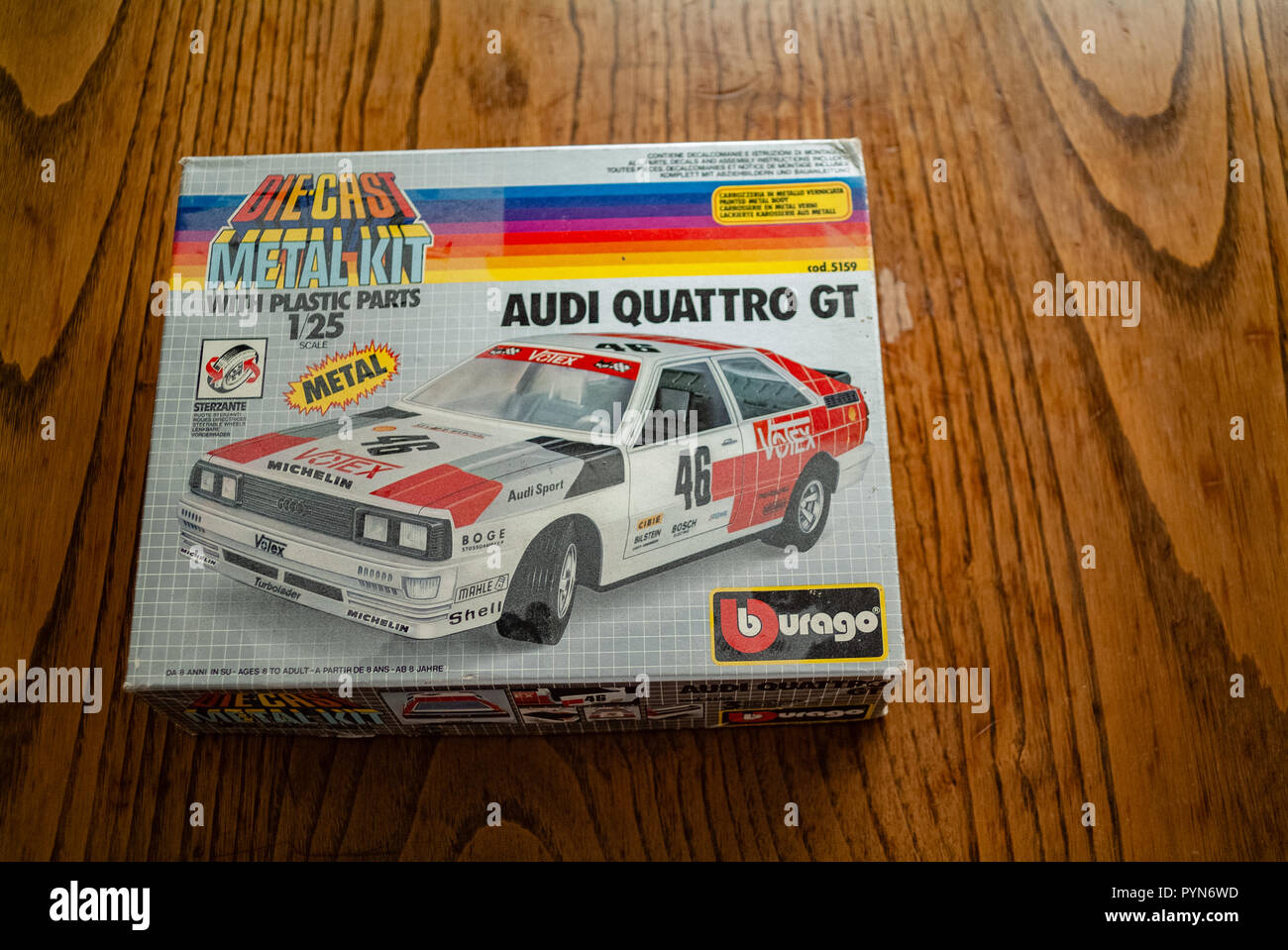 Anni ottanta Audi toy car kit Foto Stock