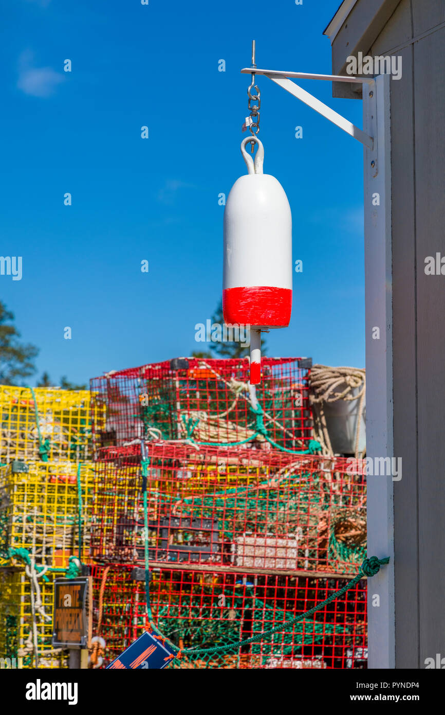 Piccolo borgo di pescatori e il porto di Corea sulla costa dell'Oceano Atlantico del Maine negli Stati Uniti Foto Stock