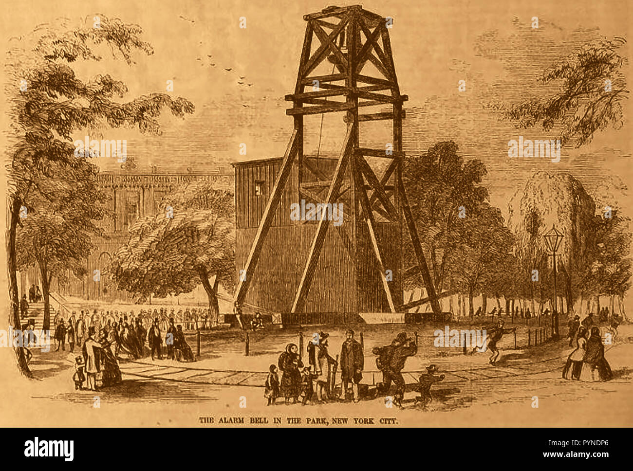1859 - Il New York comunale campanello di allarme Foto Stock