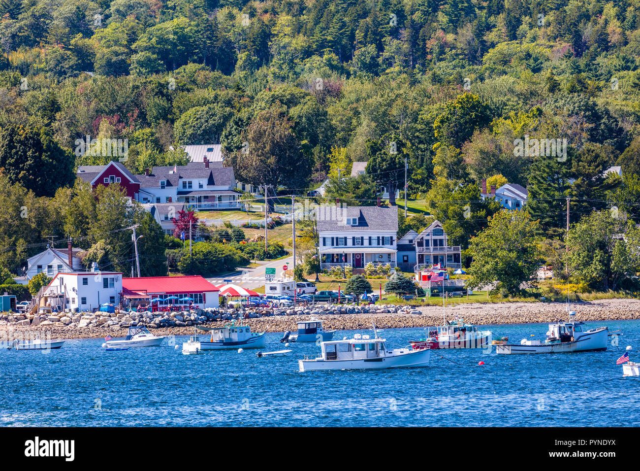 La Nuova Inghilterra città costiera di Lincolnville Maine negli Stati Uniti Foto Stock