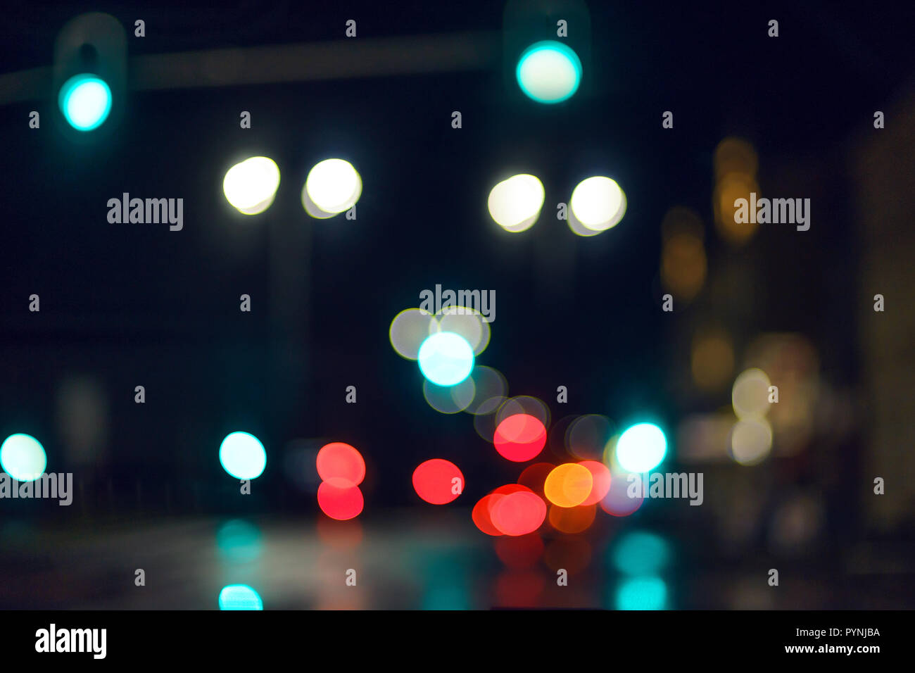 Bokeh colorati per l'editing di immagini Foto Stock