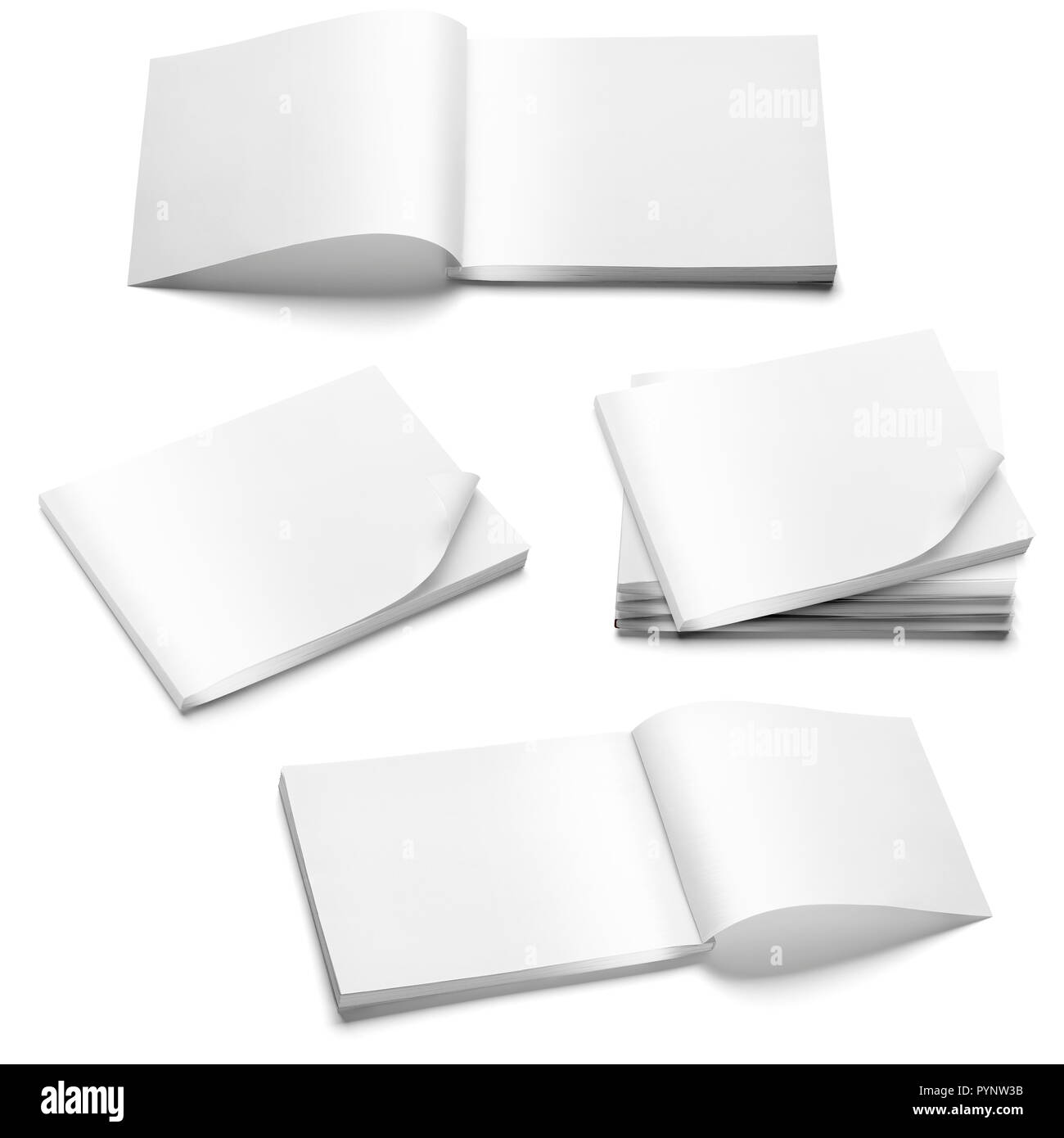 Brochure vuoto magazin mock-up design Foto Stock