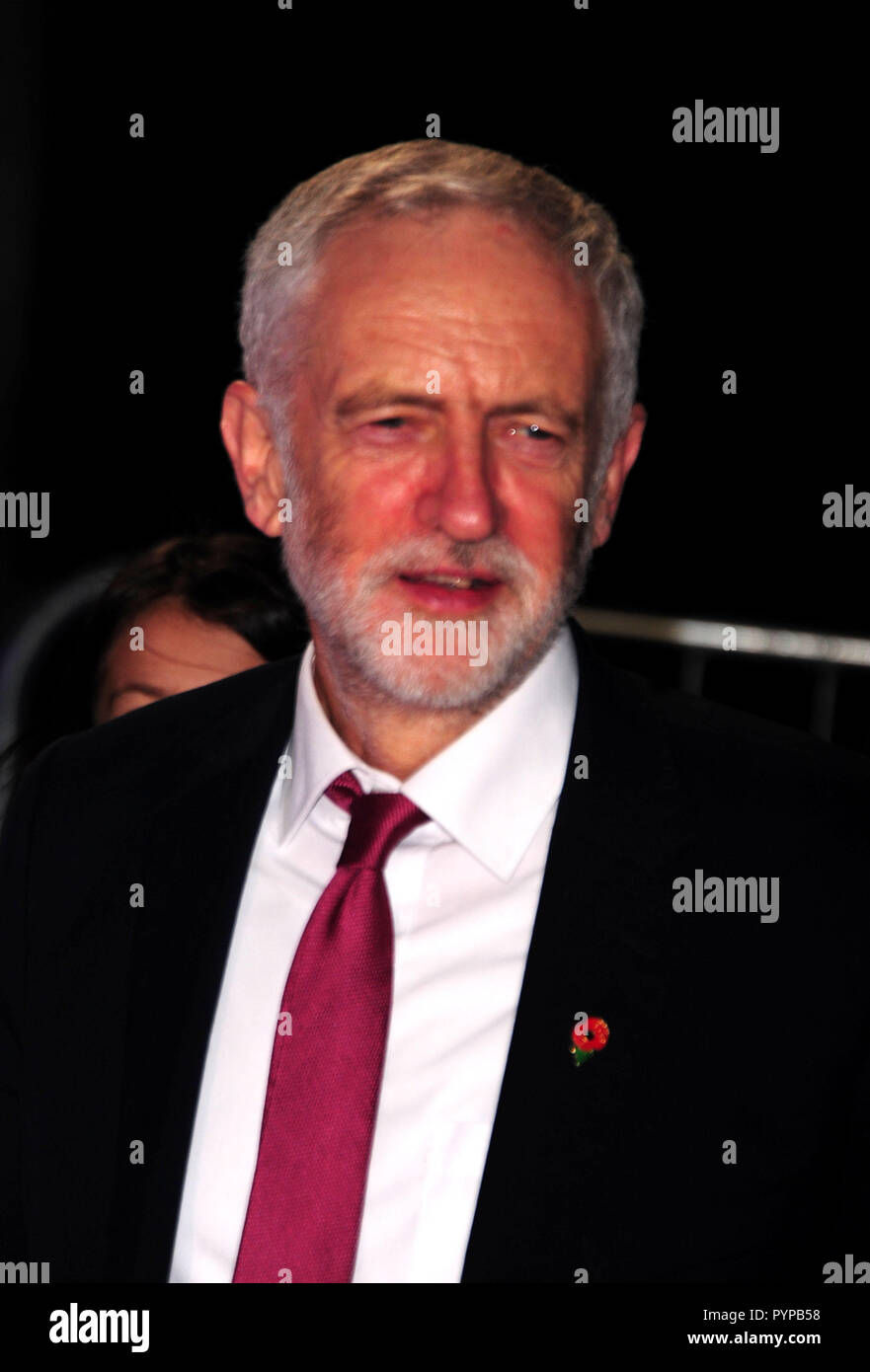 Londra, Regno Unito. 29 ott 2018. Jeremy Corbyn frequentando il Pride of Britain AWARDS 2018 al Grosvenor House Hotel di Londra lunedì 29 ottobre 2018 Credit: Peter Phillips/Alamy Live News Foto Stock
