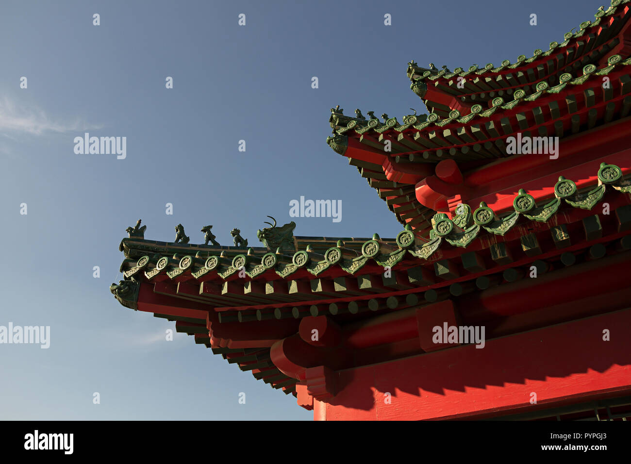 Robert D. Ray Giardini asiatici, il Padiglione Cinese, Muto Recreation Area, Des Moines, Iowa, USA Foto Stock