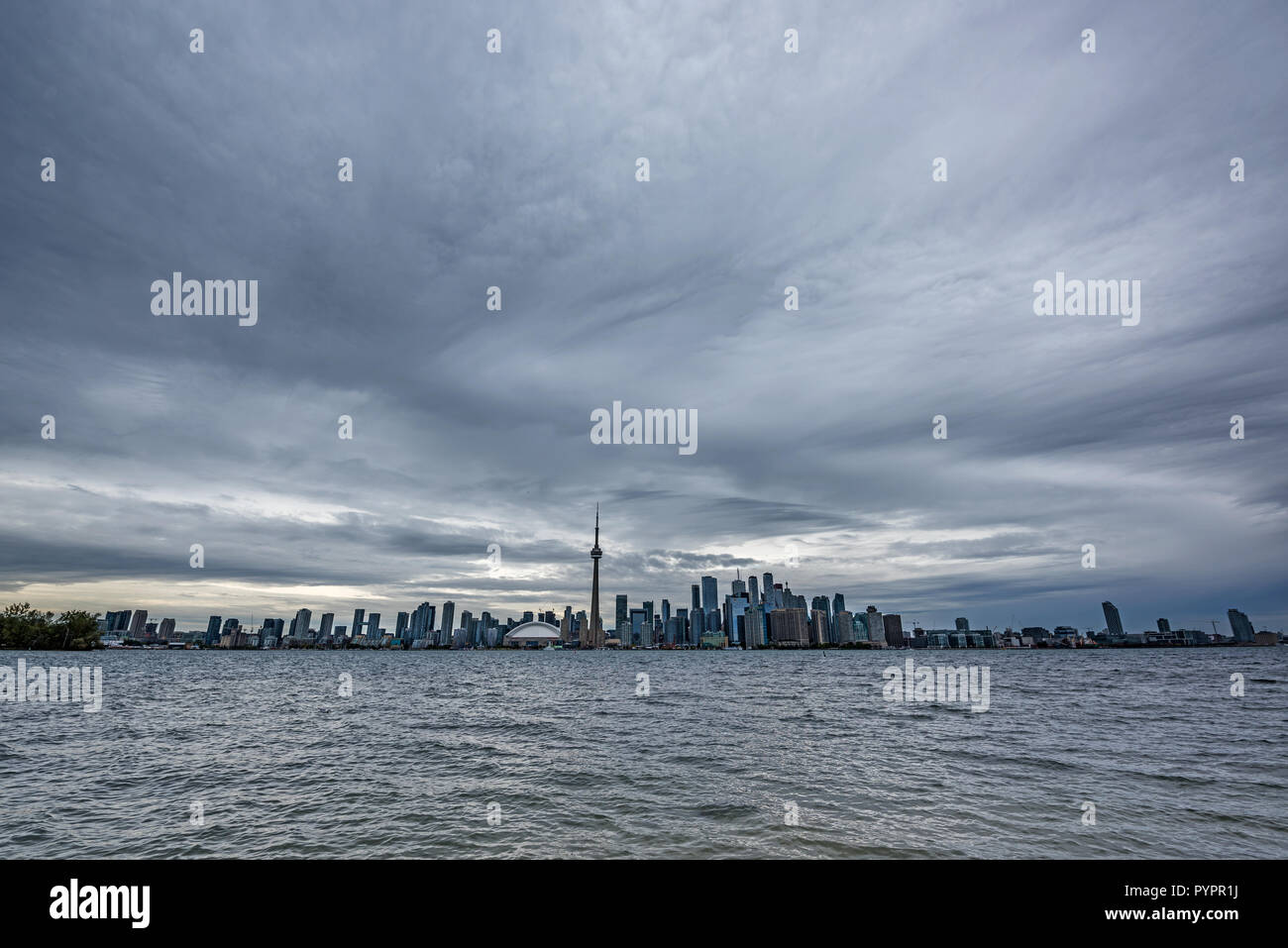 Panorama di Toronto, vista dall'isola Foto Stock