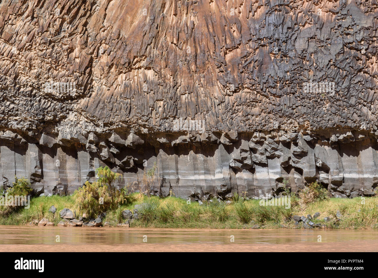 Rafting sul fiume Colorado e il Grand Canyon, Arizona, Stati Uniti d'America. Foto Stock