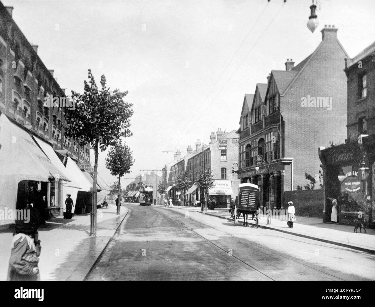 High Street, Manor Park all'inizio degli anni '1900 Foto Stock