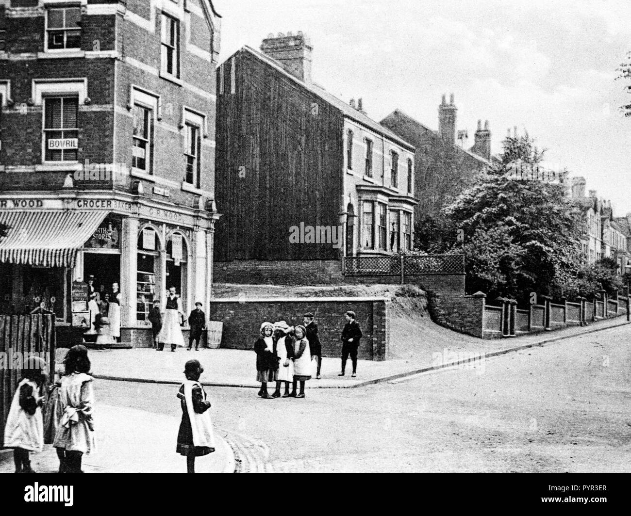 Bradwell Lane, Porthill all'inizio degli anni '1900 Foto Stock