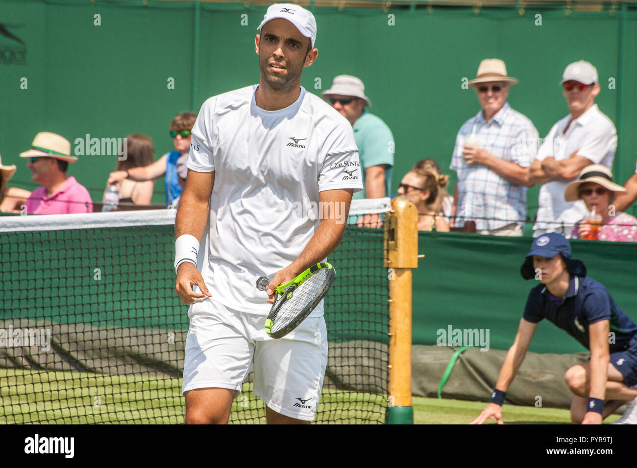 Giocatore di tennis a Wimbledon championship Foto Stock