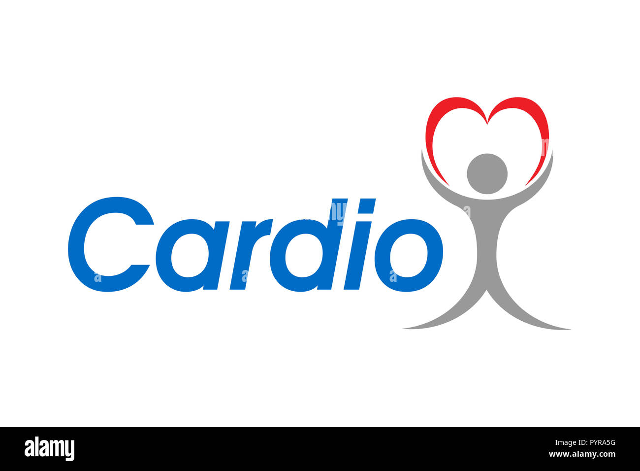 Logo per un ambulatorio cardio illustrazione vettoriale isolati su sfondo bianco Foto Stock