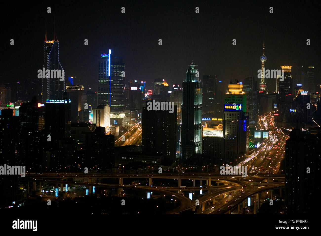 Vista di una skyline della citta'. Foto Stock