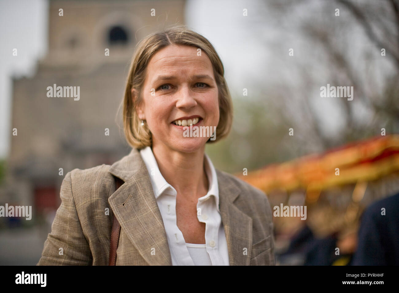 Ritratto di una donna sorridente. Foto Stock