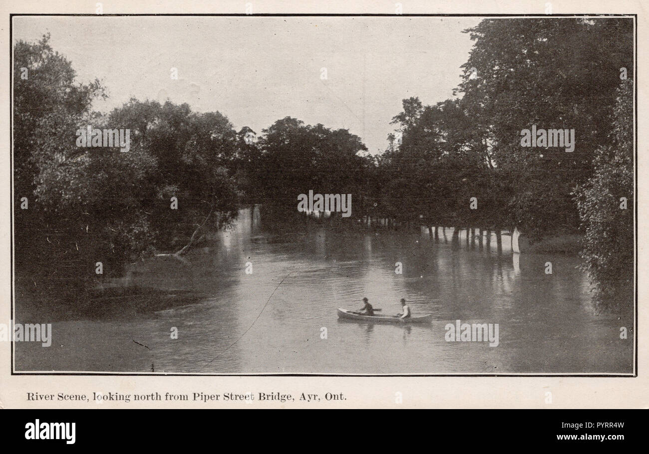 Scena di fiume, da Piper San Ayr Ontario in Ont Foto Stock
