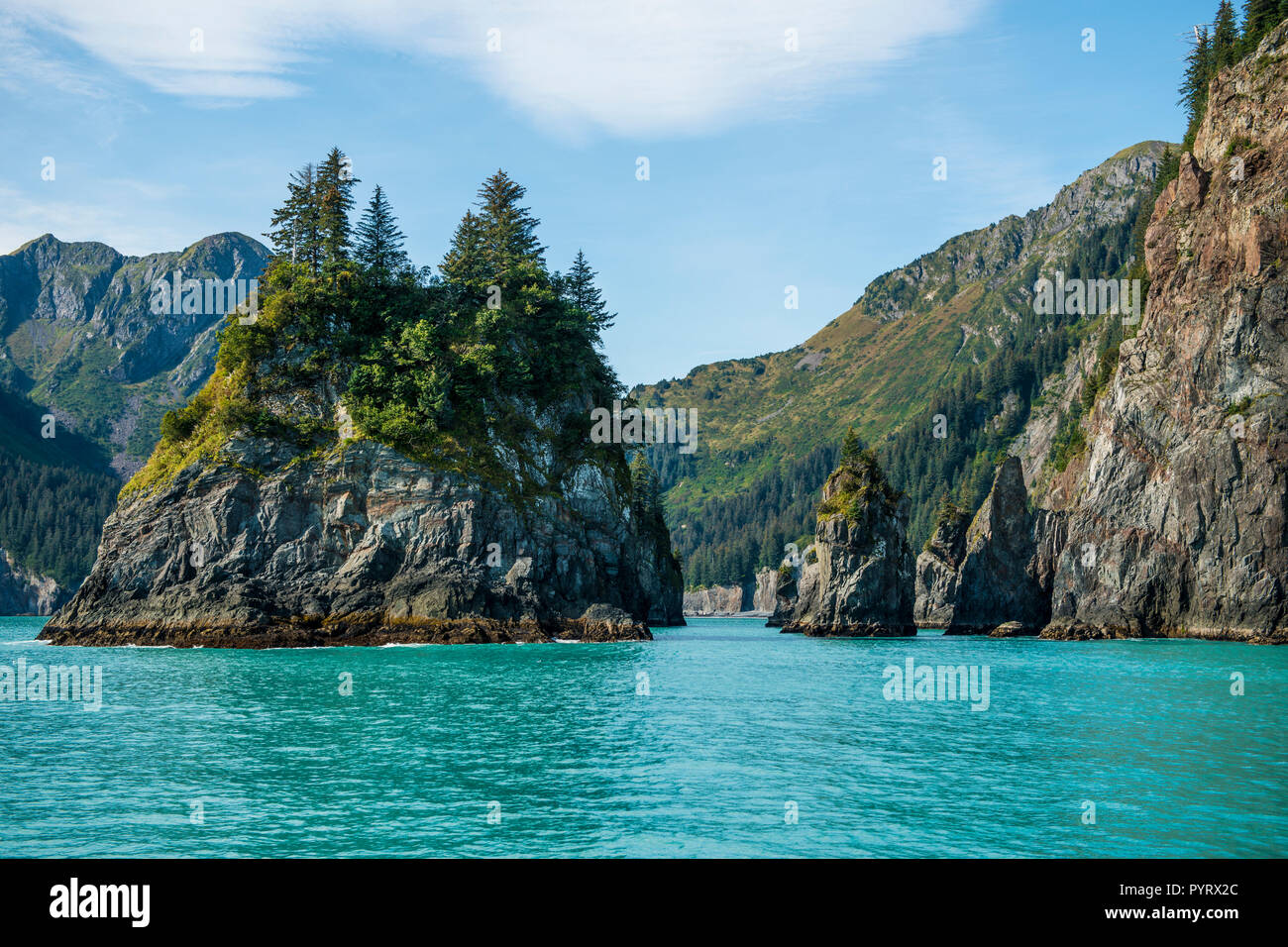 Le isole di risurrezione Bay, il Parco nazionale di Kenai Fjords, Alaska, Stati Uniti d'America. Foto Stock