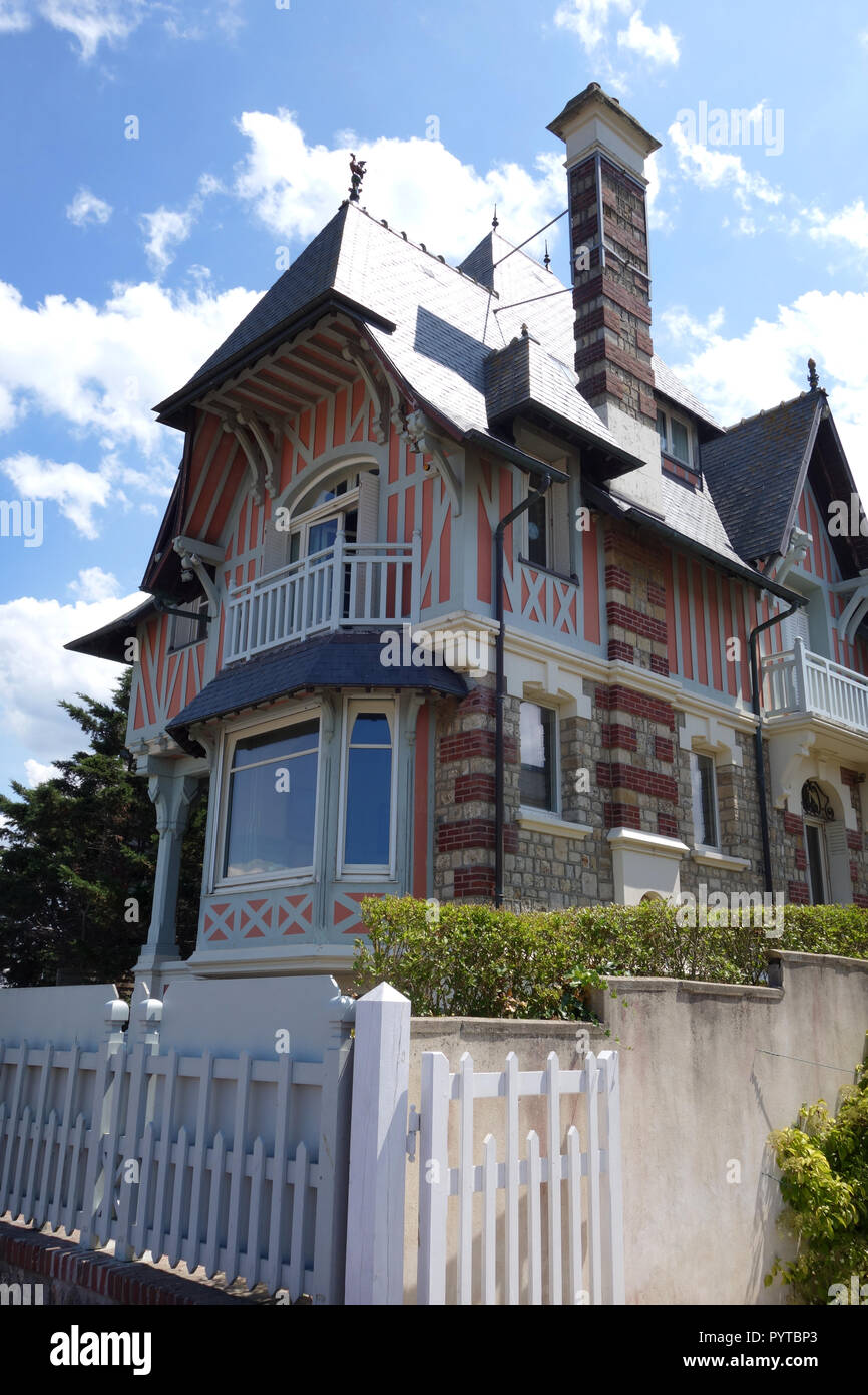 Villa maestosa, Deauville, Normandia, Francia Foto Stock