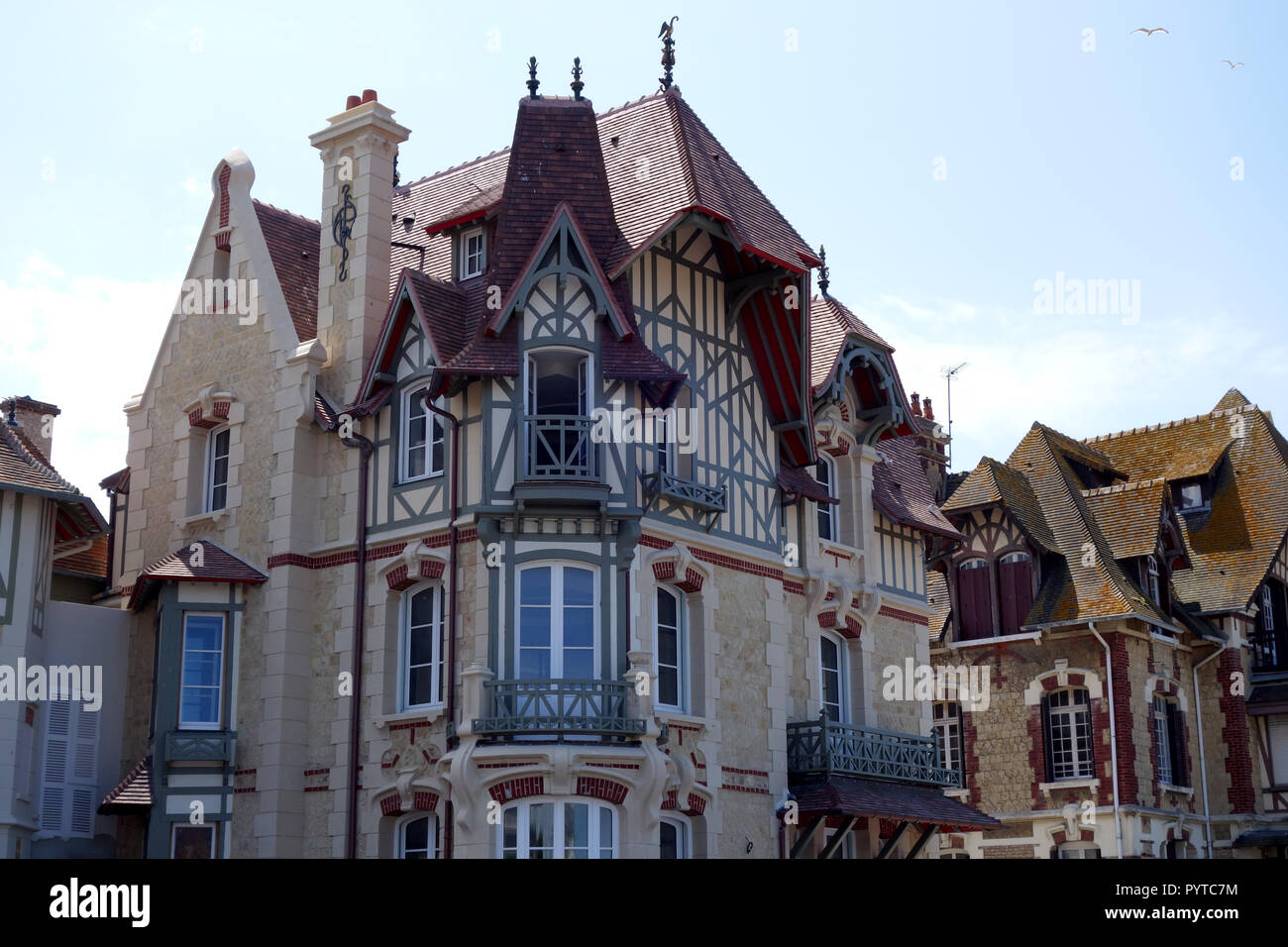 Villa maestosa, Deauville, Normandia, Francia Foto Stock