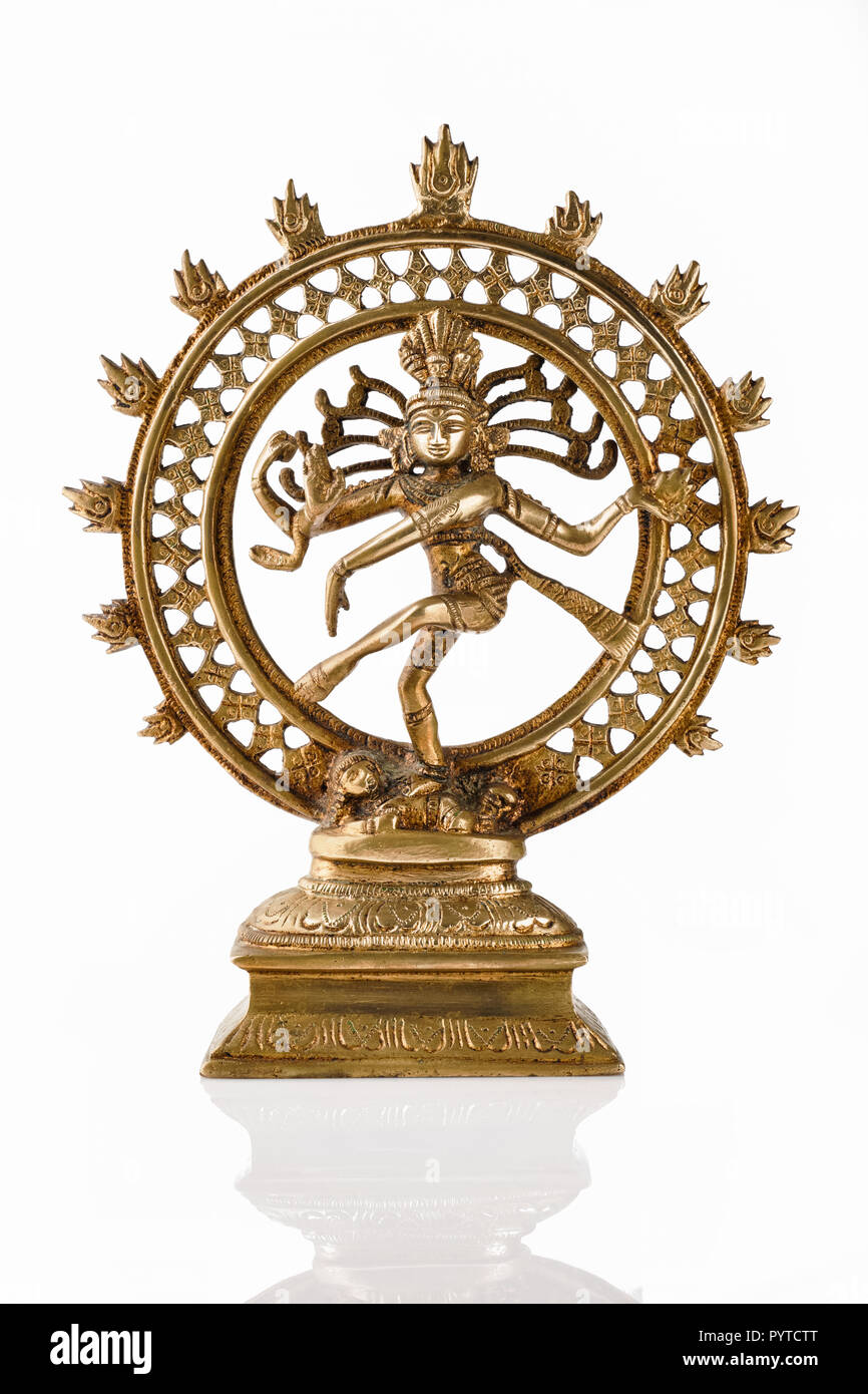 Statua di Shiva Nataraja - Signore della danza isolato Foto Stock