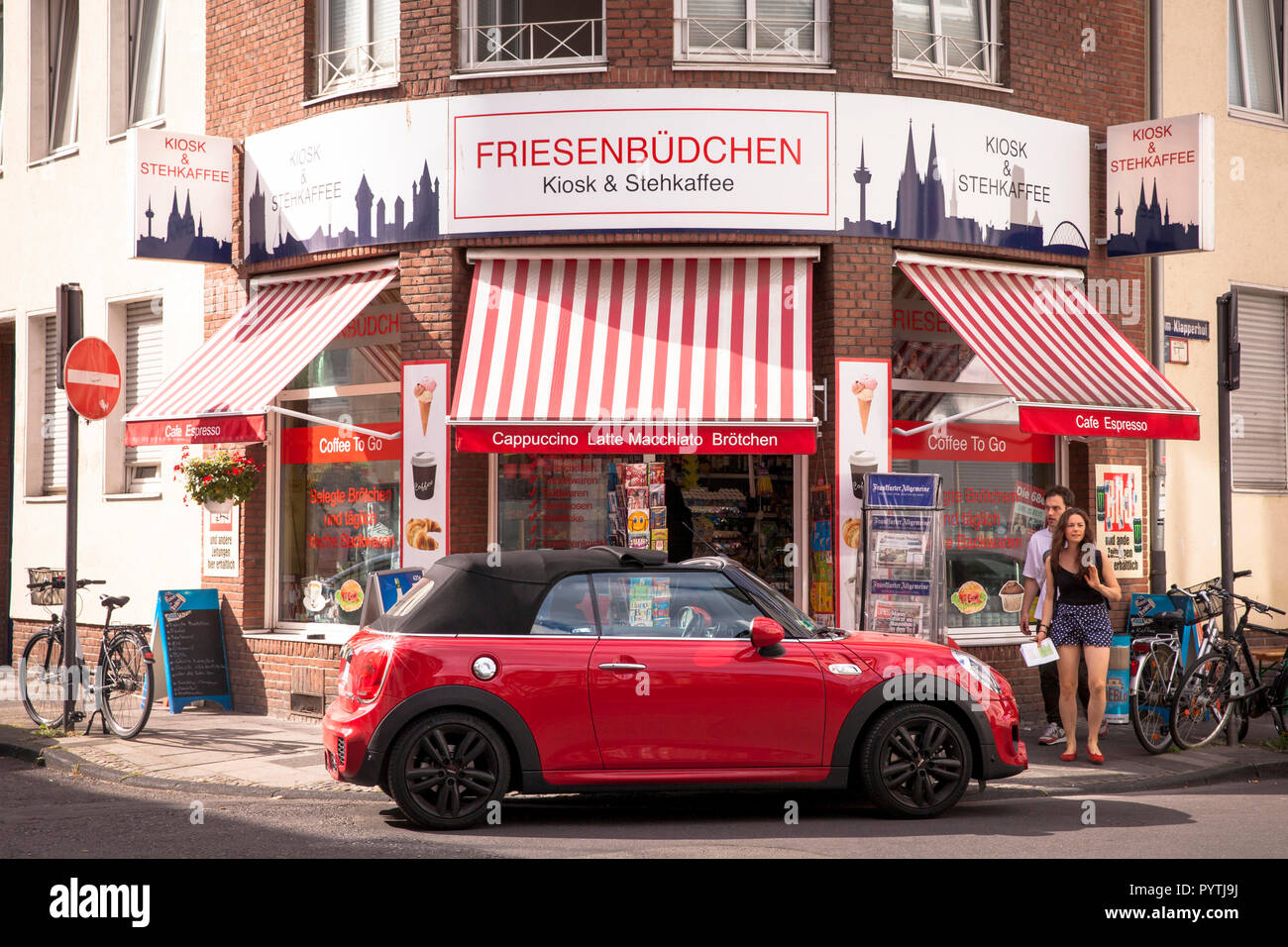 Chiosco per Friesenviertel trimestre, Colonia, Germania chiosco im Friesenviertel, Koeln, Deutschland. Foto Stock