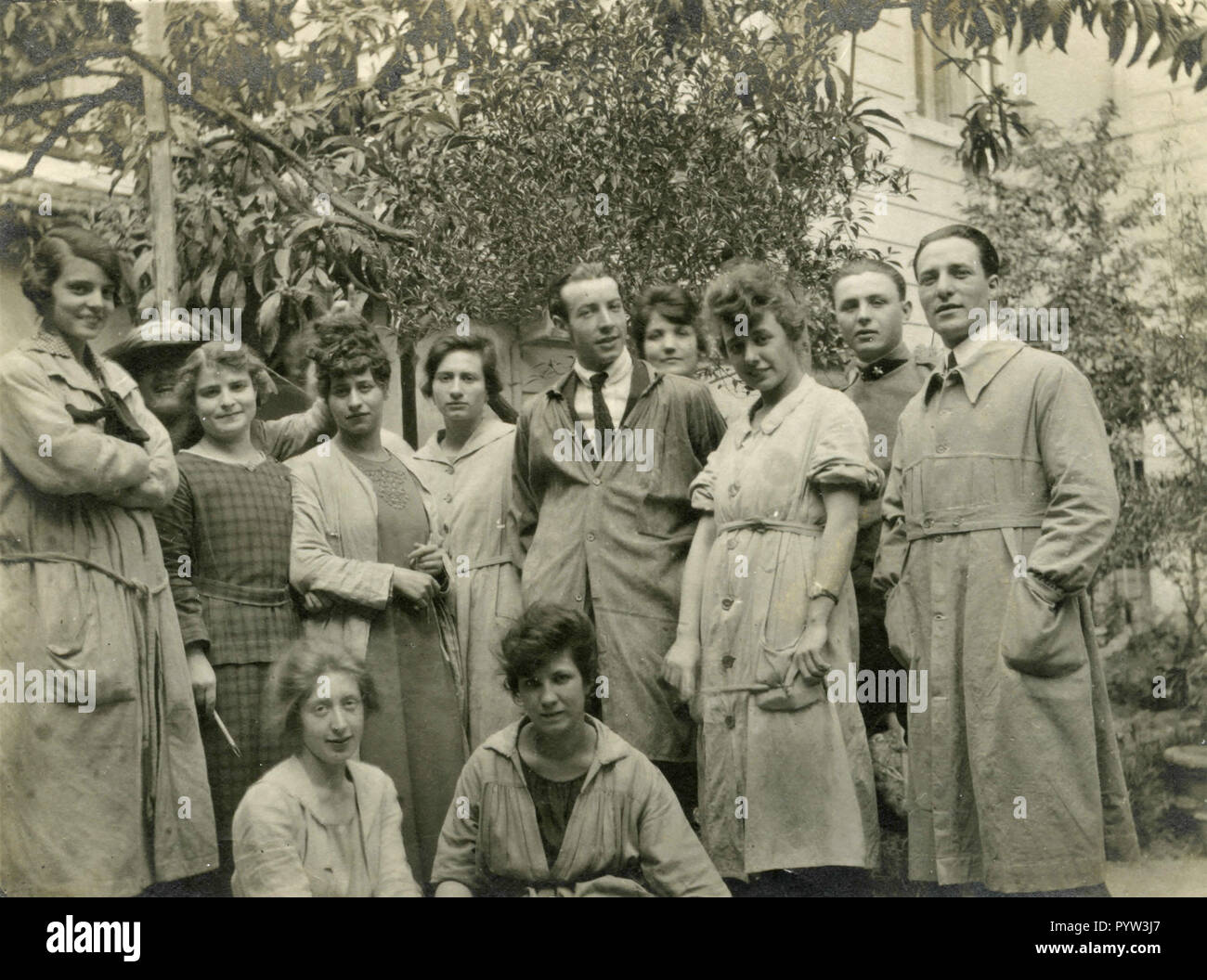 Lo scorso anno gli studenti dell Istituto Superiore di Belle Arti di Roma, Italia 1919 Foto Stock
