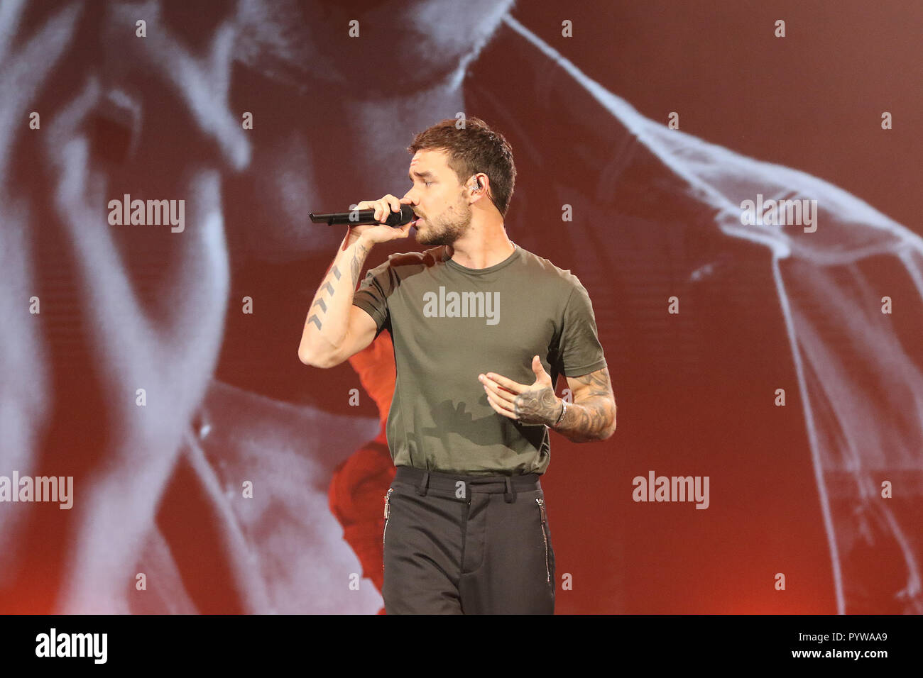 Londra, Regno Unito. 30 ott 2018. Liam Payne, Westfield London 10 anno feste di compleanno, Westfield Square, Westfield London, Shepherds Bush, Londra, UK, 30 ottobre 2018. Credito: ricca di oro/Alamy Live News Foto Stock