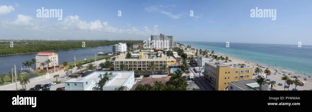 Vista aerea di Hollywood Florida beach Foto Stock