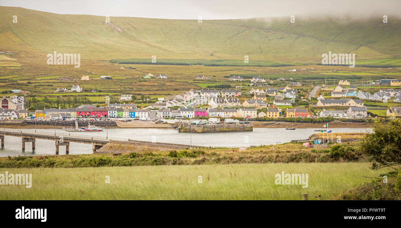 Viste intorno all'Anello di Kerry, Portmagee, Valentia Island, Irlanda, Europa Foto Stock