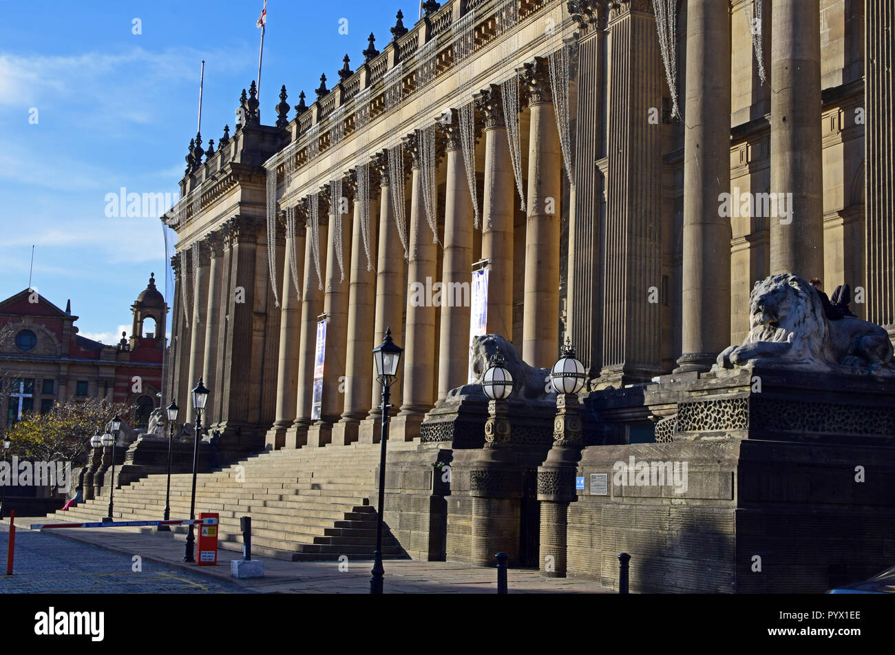 Leeds City town hall, West Yorkshire Foto Stock