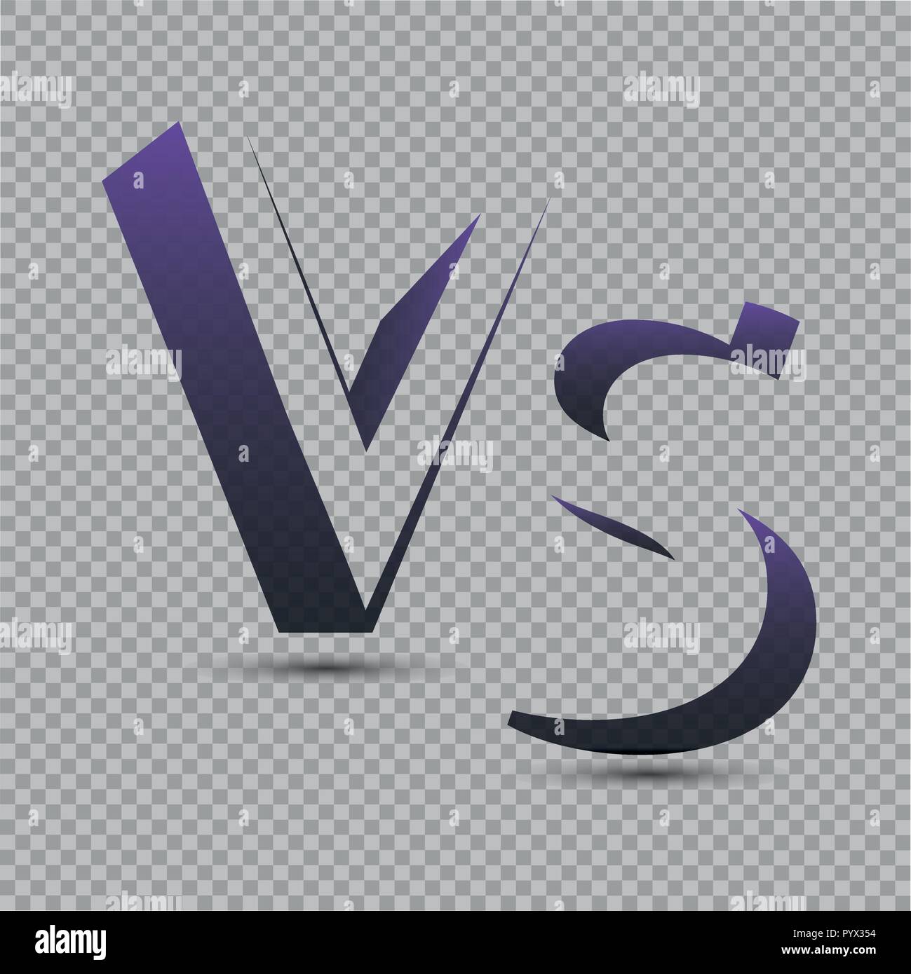 Rispetto al Logo. Vettore VS lettere illustrazione. Icona della concorrenza. Lotta simbolo Illustrazione Vettoriale