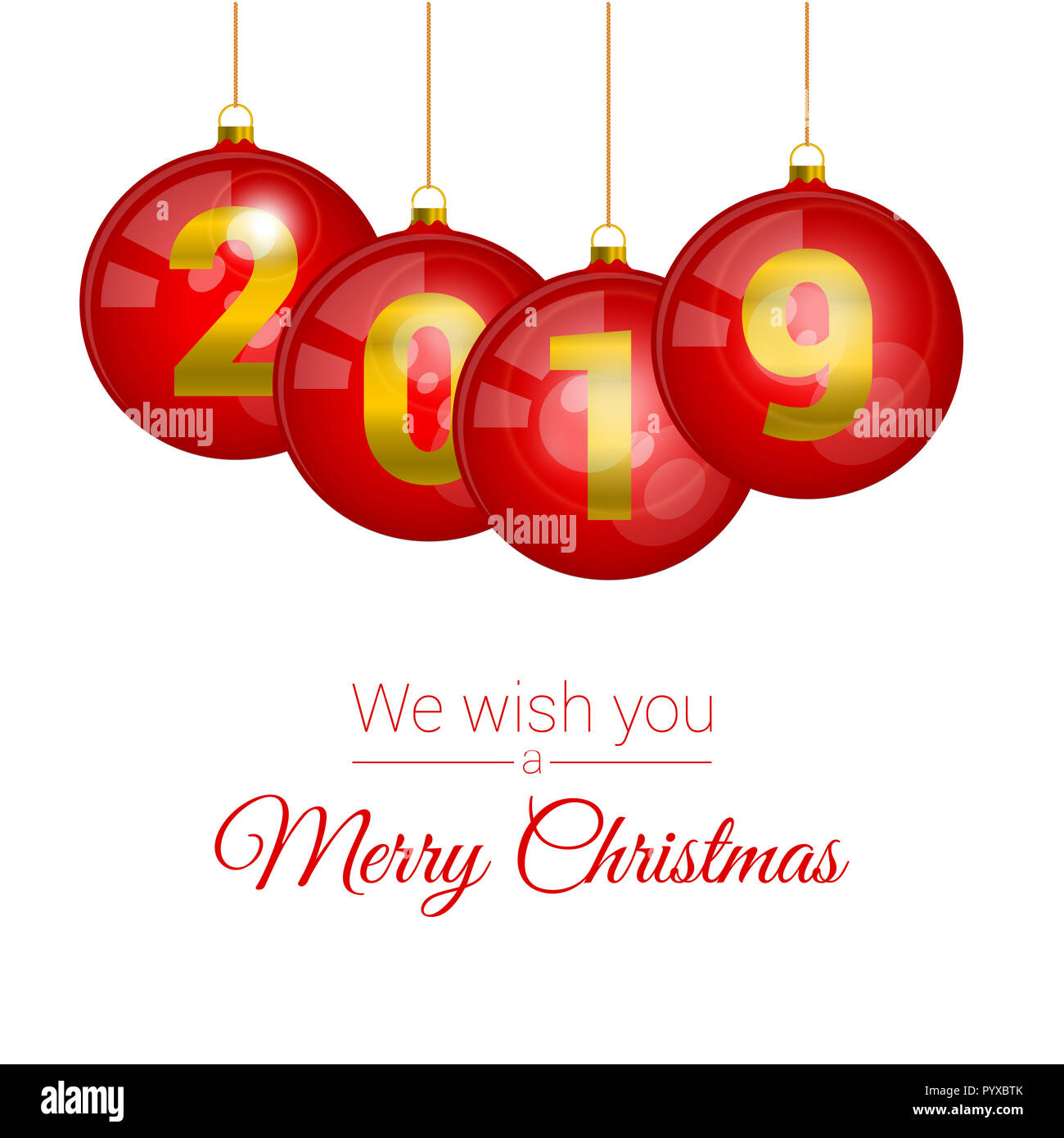 Immagini Bellissime Buon Natale.Rosso Lucido Bellissime Palle Di Natale Biglietto Di Auguri Modello Buon Natale E Felice Anno Nuovo Gli Elementi Di Design Risorsa Per La Creazione Di Cartoline Agenda Foto Stock Alamy