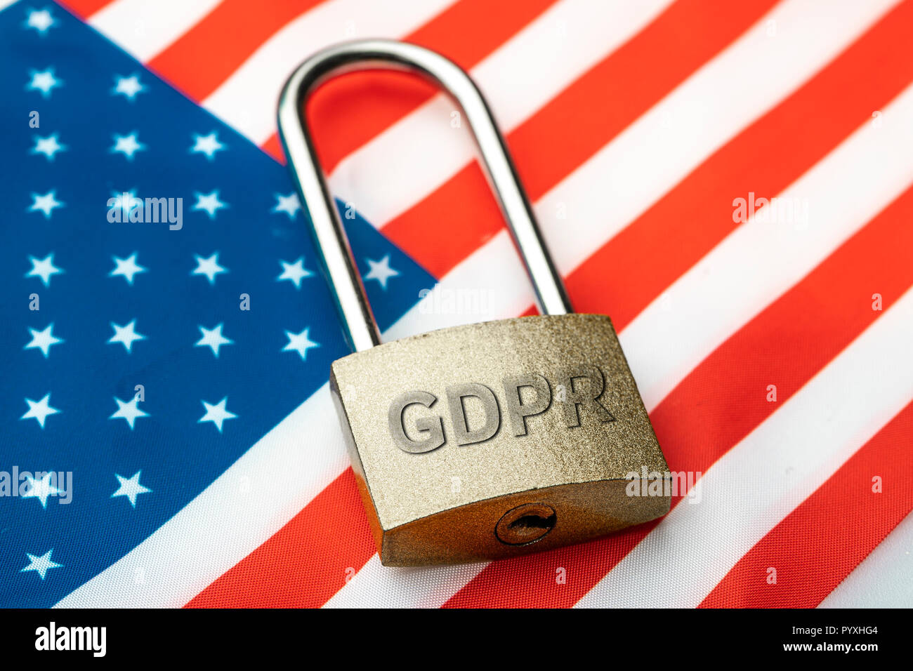 Il PILR USA Dati Generali Regolamento protezione sfondo bandiera Foto Stock