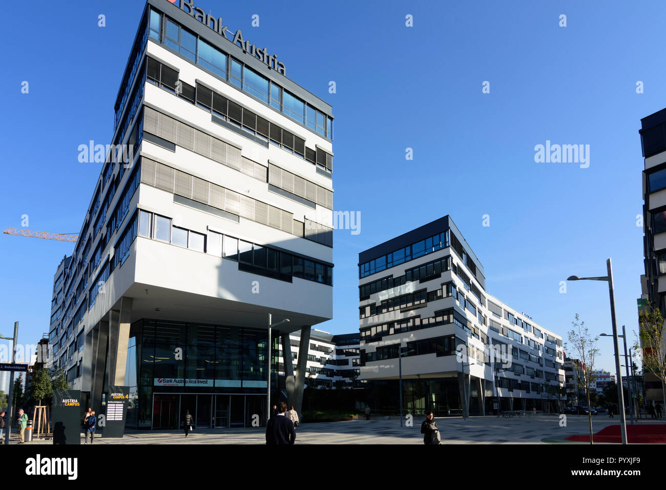 Wien, Vienna: Bank Austria Campus in 02. Leopoldstadt, Wien, Austria Foto Stock