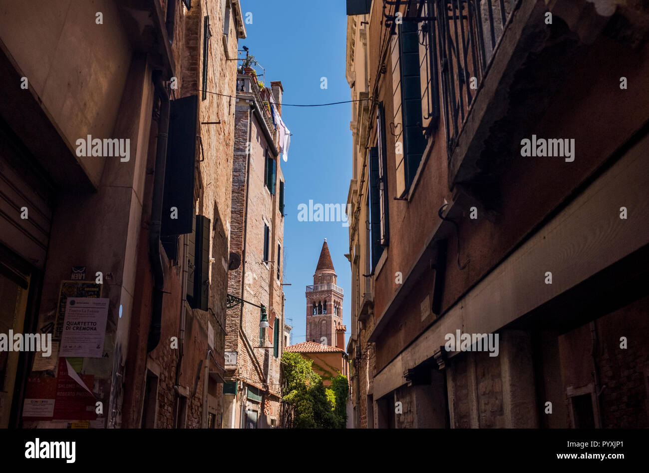 Le scene e i dettagli da strade e canali di Venezia, Italia Foto Stock