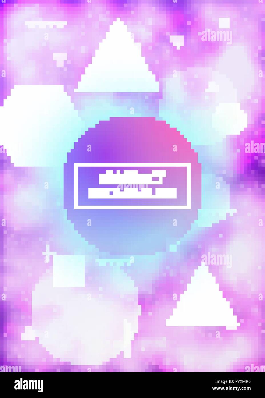 Sfondo al neon con liquido viola forme. Fluido luminoso. Fluor Illustrazione Vettoriale