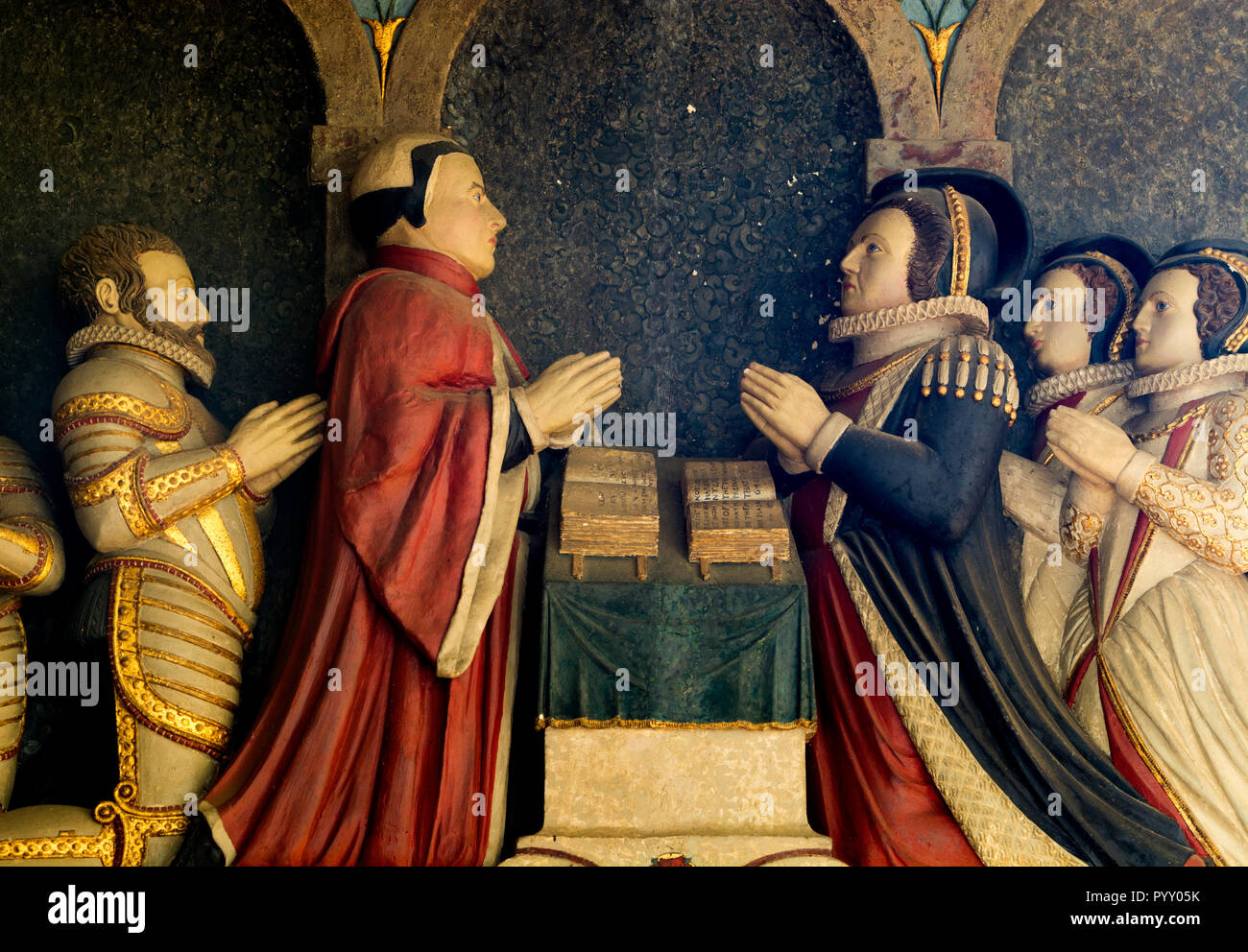 La famiglia Morgan monumento, San Pietro e la chiesa di San Paolo, Nether Heyford, Northamptonshire, England, Regno Unito Foto Stock